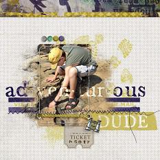 "Adventurous Dude" #digitalscrapbooking layout by AFT Designs - Amanda Fraijo-Tobin @ScrapGirls.com 