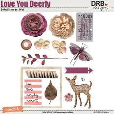 Love You Deerly Embellishment Mini by DRB Designs | ScrapGirls.com
