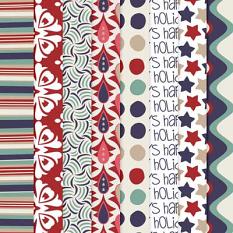 Nostalgy of holidays patterned papers details
