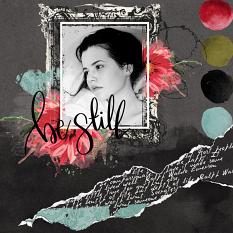 Layout using Creased and Torn Paper Templates and paper set vol. 2