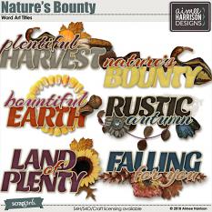 Nature's Bounty Word Art