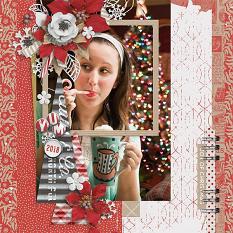 Claus & Co. Christmas digital scrapbooking layout by Brandy Murry