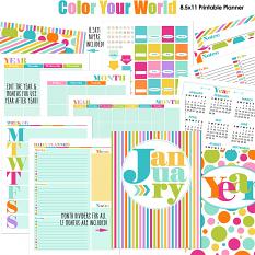 Color Your World Printable Planner