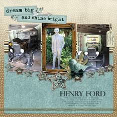 "Henry Ford" digital scrapbook layout by Debby Leonard
