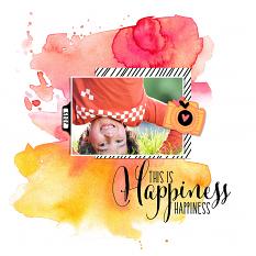 Layout created with Joy of Watercolor embellishments and masks