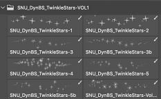 Twinkle Stars dynamic scatter brushes and layer styles Preview