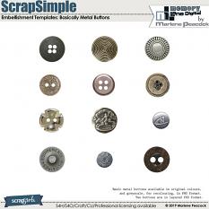ScrapSimple Embellishment Templates: Basically Metal Buttons