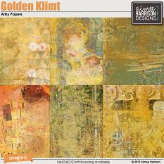 Golden Klimt Artsy Papers 