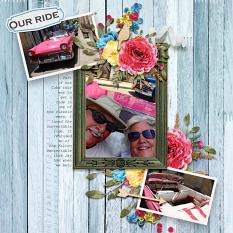 "Our Ride" digital scrapbook layout by Debby Leonard