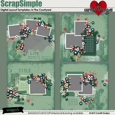 ScrapSimple Digital Layout Templates:In The Courtyard
