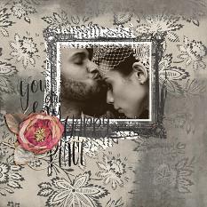 Scrapbook layout created using Grungy Blends Paper Templates