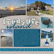 “Treasure Island" digital scrapbook layout features SSDLAT: Scrap It Monthly 6, Series 1