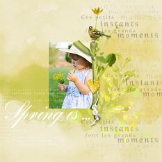 Layout using ScrapSimple Digital Layout Collection:Spring Is