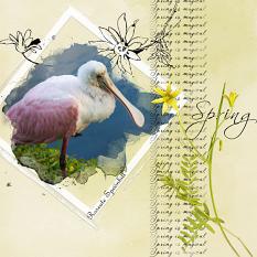 Layout using ScrapSimple Digital Layout Collection:Spring Is
