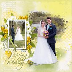 Layout using ScrapSimple Digital Layout Templates:Spring Is