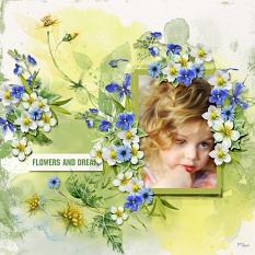 Layout using ScrapSimple Digital Layout Collection:Dream of Flower