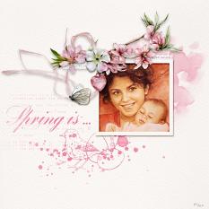 Layout using ScrapSimple Digital Layout Collection:Blossom Day