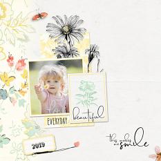 Layout by Geraldine Touitou using the Hello Lovely product line