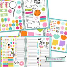 Color Your World Digital Planner PDF stickers