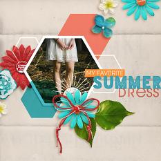 "Summer Dress" #digitalscrapbooking layout by AFT Designs - Amanda Fraijo-Tobin