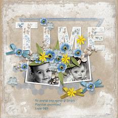 Layout using ScrapSimple Digital Layout Collection:the soft time
