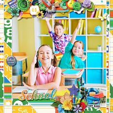 Layout using Ready for school by HeartMade Scrapbook