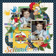 Layout using Ready for school by HeartMade Scrapbook