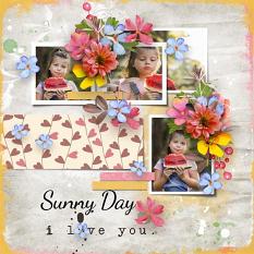 Layout using ScrapSimple Digital Layout Collection:sunny day