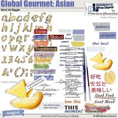 Global Gourmet: Asian Aloha Word Art