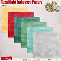 Pizza Night Embossed Papers by Silvia Romeo