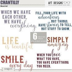 Chantilly #digitalscrapbooking Word Art by AFT Designs - Amanda Fraijo-Tobin @ScrapGirls.com