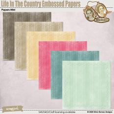 Life In The Country Embossed Papers by Silvia Romeo