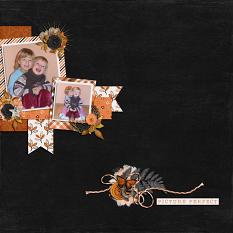 Layout using Paint Chips: Rich Rust by Connie Prince