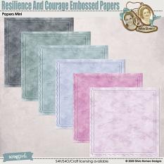 Resilience And Courage Embossed Papers by Silvia Romeo