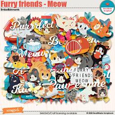 Furry friends - Meow - embellishments by HeartMade Scrapbook