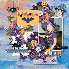 Layout using Happy Halloween by HeartMade Scrapbook