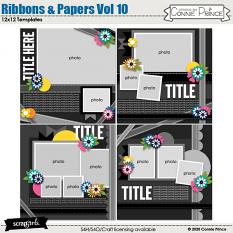 Ribbons & Papers Volume 10 - 12x12 Temps by Connie Prince