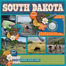 CT Layout using Travelogue: South Dakota by Connie Prince