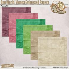 One World Vienna Embossed Papers by Silvia Romeo