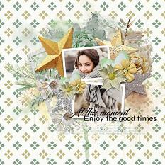 Layout using ScrapSimple Digital Layout Collection:enjoy the moment