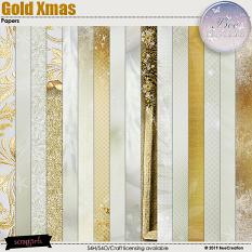 Gold Xmas Papers by BeeCreation