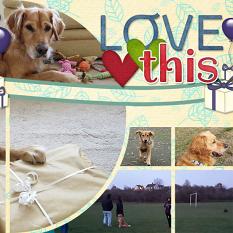 “Love This" Right digital layout features Value Pack: Scrap It Monthly 6