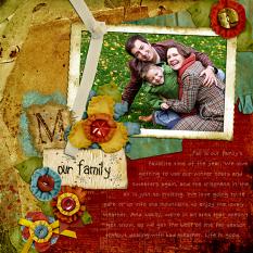 "Our Family" layout by Laurel Lakey