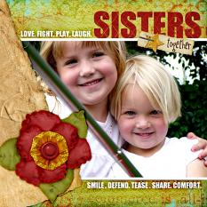"Sisters" layout by Shalae Tippetts