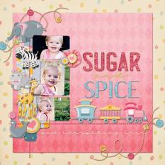 "Sugar and Spice" layout by Laurel Lakey