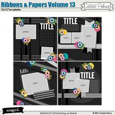 Ribbons & Papers Volume 13 12x12 Templates by Connie Prince