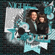 CT Layout using Paint Chips: Turquoise by Connie Prince
