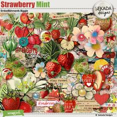 Strawberry Mint Embellishment Biggie
