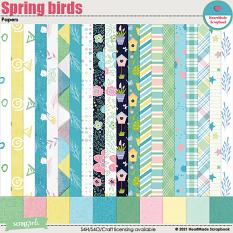 Spring Birds - papers by HeartMade Scrapbook