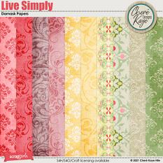 Live Simply Damask Papers